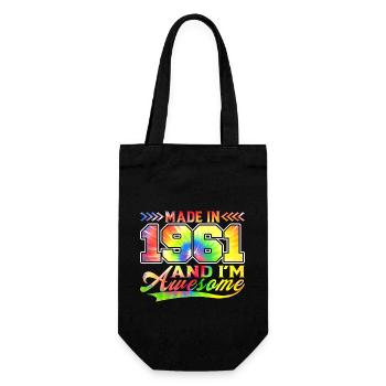 Fabriqué en 1961 et je suis génial Tie Dye coloré - Sac à bouteille - noir - Devant