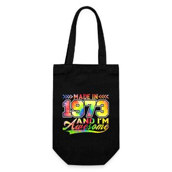 Fabriqué en 1973 et je suis génial Tie Dye coloré - Sac à bouteille - noir - Devant