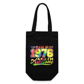 Fabriqué en 1976 et je suis génial Tie Dye coloré - Sac à bouteille - noir - Devant