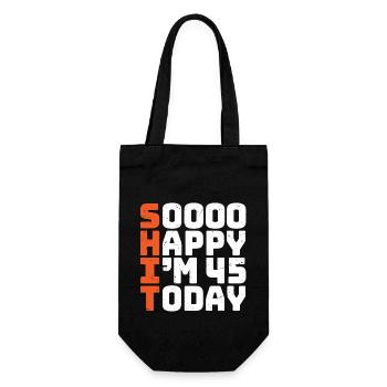 si heureux i sur 45 Lustig 45ème anniversaire 45 - Sac à bouteille - noir - Devant