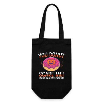 She Donut Scare Me Kindergarten travail | Beignet - Sac à bouteille - noir - Devant