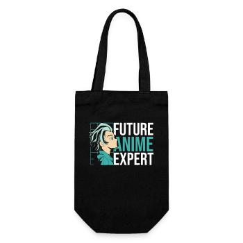 Future anime expert | Anime lovers | - Gift Bag for Bottles - black - Front
