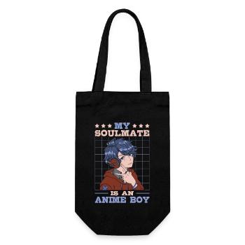 Mein Seelenverwandter Ist Ein Anime-junge | - Geschenkbeutel für Flaschen - Schwarz - Vorne