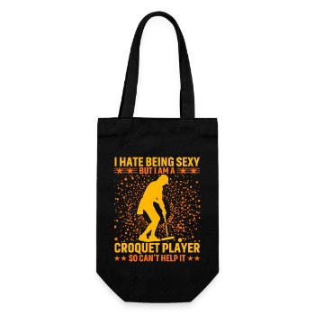 I hate being sexy Croquet - Geschenkbeutel für Flaschen - Schwarz - Vorne
