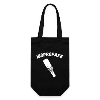 Iboprofaxe Ibuprofaxe - Geschenkbeutel für Flaschen - Schwarz - Vorne