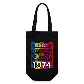 Best Of 1974 Stereo Radio Kassettenspieler - Geschenkbeutel für Flaschen - Schwarz - Vorne