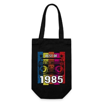 Best Of 1985 Stereo Radio Kassettenspieler - Geschenkbeutel für Flaschen - Schwarz - Vorne