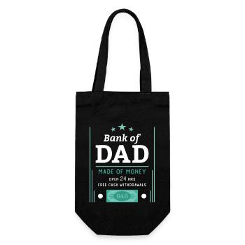 Bank of Dad - Gift Bag for Bottles - black - Front