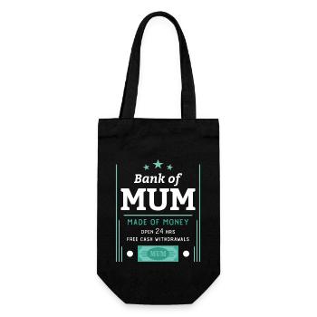 Bank of Mum - Gift Bag for Bottles - black - Front