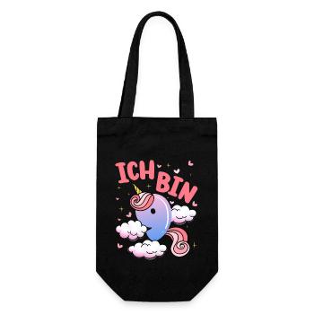 Ich Bin 9 Jahre Alt | Einhorn-thema | 9. - Geschenkbeutel für Flaschen - Schwarz - Vorne