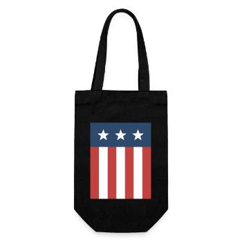 Stars and Stripes Flag - Gift Bag for Bottles - black - Front