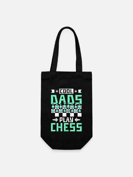 cool dads play chess - Geschenkbeutel für Flaschen - Schwarz