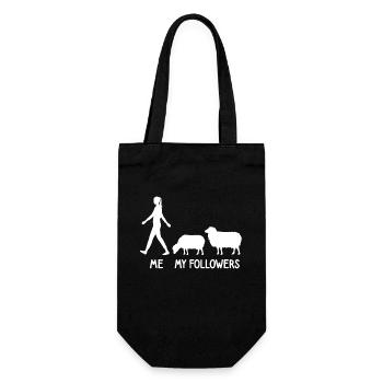 Ich Meine Follower Schaf Hirte Landwirt Bauer - Geschenkbeutel für Flaschen - Schwarz - Vorne