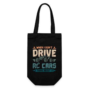 Quand je ne conduis pas de voitures rc j’y pense - Sac à bouteille - noir - Devant