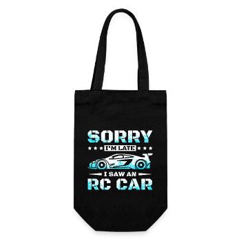 Sorry Im late I saw an rc car - Geschenkbeutel für Flaschen - Schwarz - Vorne