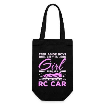 Let this girl show you how to drive a rc car - Gift Bag for Bottles - black - Front