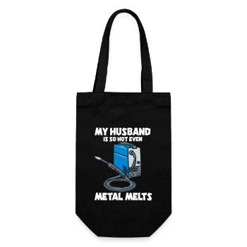 Even Metal Melts - Geschenkbeutel für Flaschen - Schwarz - Vorne