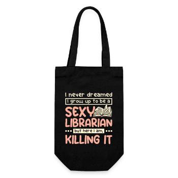 Sexy librarian - Geschenkbeutel für Flaschen - Schwarz - Vorne