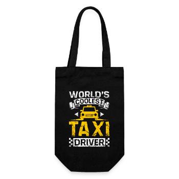 Worlds coolest taxi driver - Geschenkbeutel für Flaschen - Schwarz - Vorne