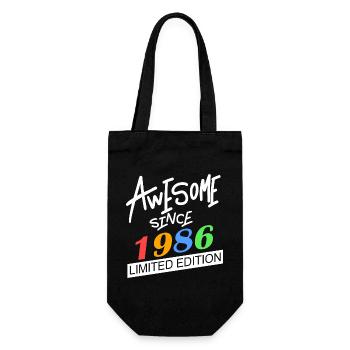 1986 - Jahrgang 1986 - Fantastisch seit 1986 - Geschenkbeutel für Flaschen - Schwarz - Vorne