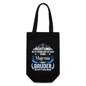 Bitte verneigen der Bruder betritt den Raum Brüder - Geschenkbeutel für Flaschen - Schwarz - Vorne