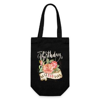 Happy-Birthday, Birthday Dad-Daddy, Dad-Dad - Gift Bag for Bottles - black - Front