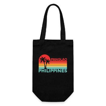 Vintage Holiday Trip Panglao Philippines Asia - Gift Bag for Bottles - black - Front