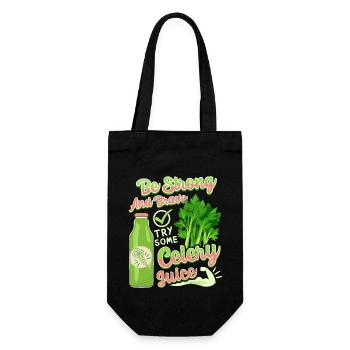 Céleri, dicton amusant, jus de céleri d’essai - Sac à bouteille - noir - Devant