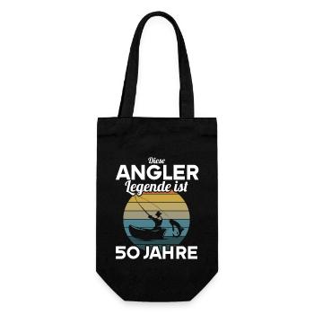 Diese Angler Legende ist 50 Jahre 50 Geburtstag - Geschenkbeutel für Flaschen - Schwarz - Vorne