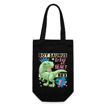 Boy dinosaur, boy dinosaur, funny dinosaur saying - Gift Bag for Bottles - black - Front