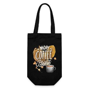 Coffee, coffee drinker funny coffee saying - Gift Bag for Bottles - black - Front