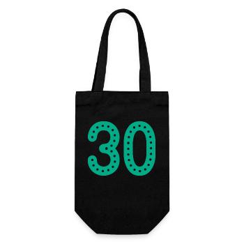 30 ANS. 30e ANNIVERSAIRE. ANNIVERSAIRE 30 ANS. 30 - Sac à bouteille - noir - Devant