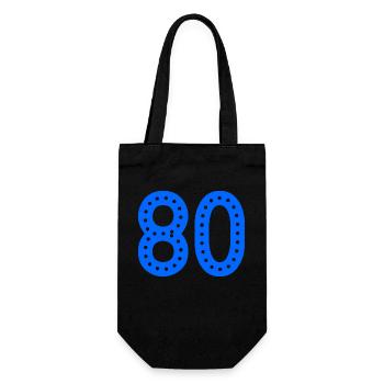 80 YEARS. 80th ANNIVERSARY. ANNIVERSARY 80 YEARS. 80 - Gift Bag for Bottles - black - Front