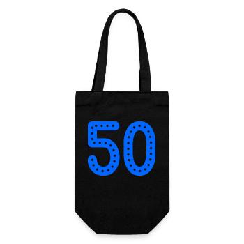 50 ANS. 50e ANNIVERSAIRE. ANNIVERSAIRE 50 ANS. 50 - Sac à bouteille - noir - Devant