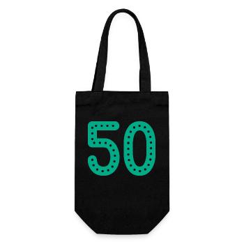 50 ANS. 50e ANNIVERSAIRE. ANNIVERSAIRE 50 ANS. 50 - Sac à bouteille - noir - Devant