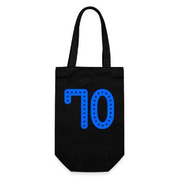 70 YEARS. 70th ANNIVERSARY. ANNIVERSARY 70 YEARS. 70 - Gift Bag for Bottles - black - Front