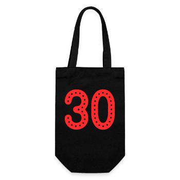 30 ANS. 30e ANNIVERSAIRE. ANNIVERSAIRE 30 ANS. 30 - Sac à bouteille - noir - Devant