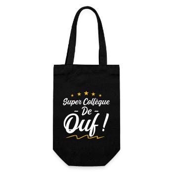 Super Collègue De Ouf | Collègue travail - Sac à bouteille - noir - Devant