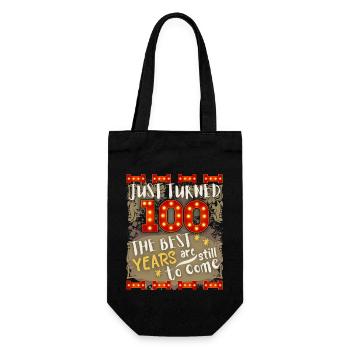 100ème anniversaire 100 ans vintage dicton - Sac à bouteille - noir - Devant
