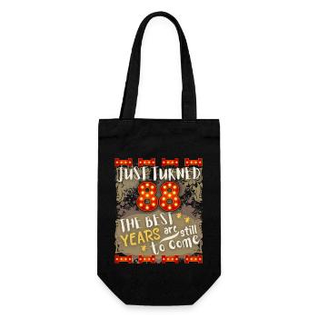 88th birthday 88 years old vintage design, saying - Gift Bag for Bottles - black - Front