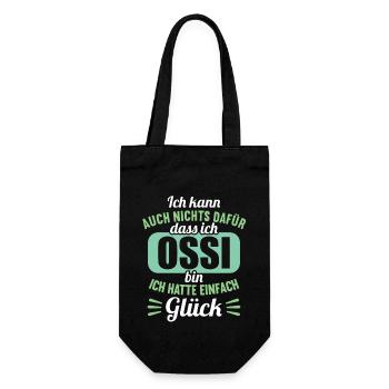 DDR Ostdeutschland Osten Ostalgie Ossi - Geschenkbeutel für Flaschen - Schwarz - Vorne