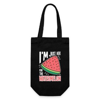 I'm Just Here For The Watermelon - Geschenkbeutel für Flaschen - Schwarz - Vorne