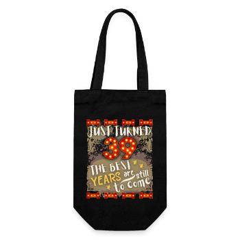 39ème anniversaire 39 ans design vintage, disant - Sac à bouteille - noir - Devant
