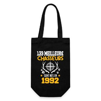 Chasseur | Anniversaire chasseur 1992 - Sac à bouteille - noir - Devant