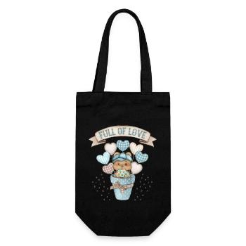 Baby boy, baby bear, baby teddy bear motif - Gift Bag for Bottles - black - Front