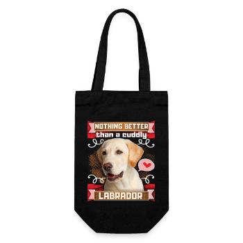 Labrador-Retriever lustiger Spruch Labrador-Hund - Geschenkbeutel für Flaschen - Schwarz - Vorne