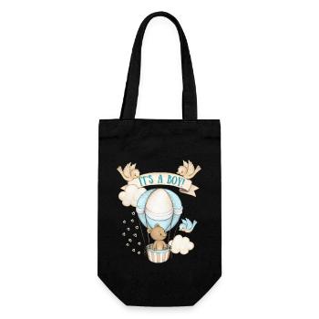 Baby-Boy, Teddy Bear-Baby, Cute-Design It's-A-Boy - Gift Bag for Bottles - black - Front