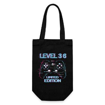 Birthday Level 36 Gaming Limited Edition Gamer - Gift Bag for Bottles - black - Front