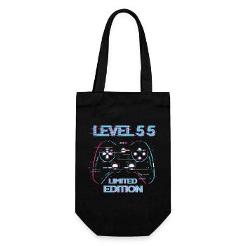 Anniversaire Niveau 55 Gaming Édition Limitée Gamer - Sac à bouteille - noir - Devant