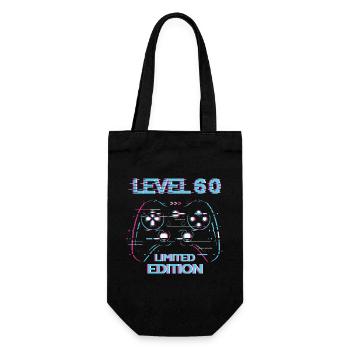 Birthday Level 60 Gaming Limited Edition Gamer - Gift Bag for Bottles - black - Front